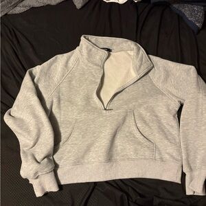 Gray Half-Zip Women's Sweatshirt